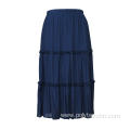 Wrinkle Skirts Women Three Section Patchwork Skirt